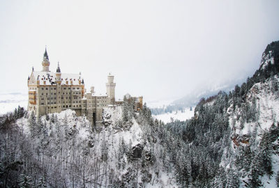 зима Нойшванштайн, экскурсия в замок, Бавария, зимняя Германия